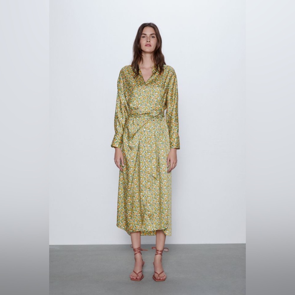 🆕 Satin Midi Wrap Dress